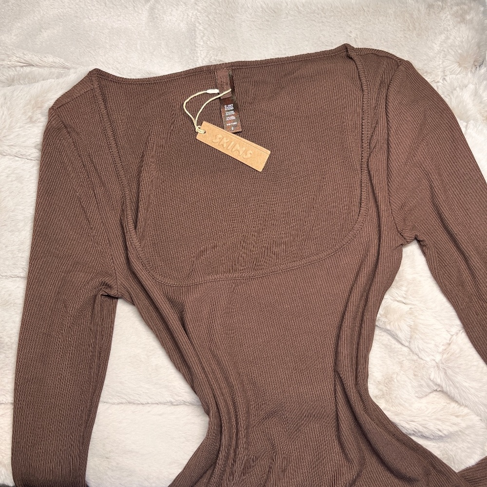 Skims soft lounge long sleeve dress